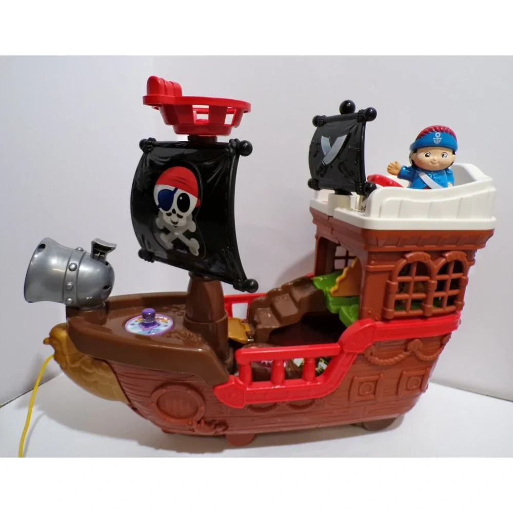 VTech Treasure Seekers Pirate Ship Boat Fold Out Playset Works Missing‎ Pieces